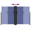  kék behúzható oldalsó napellenző 160 x 1200 cm