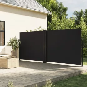  fekete behúzható oldalsó napellenző 180 x 1200 cm