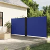  kék behúzható oldalsó napellenző 180 x 1200 cm