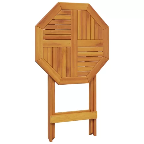  tömör akácfa összecsukható kerti asztal Ø60 x 75 cm