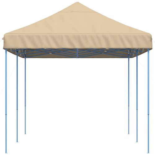  bézs összecsukható felugró rendezvénysátor 580x292x315 cm