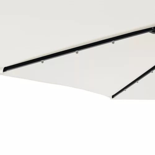  fehér kerti napernyő LED-del és acél rúddal 225 x 225 x 212 cm