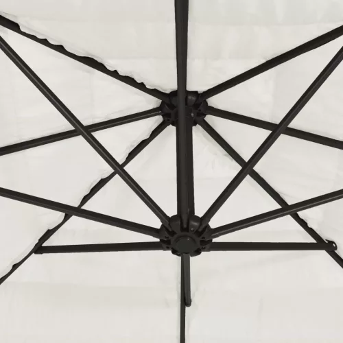  fehér kerti napernyő acél rúddal 246 x 246 x 230 cm