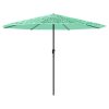  zöld kerti napernyő acél rúddal 388 x 388 x 248 cm