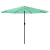  zöld kerti napernyő acél rúddal 388 x 388 x 248 cm
