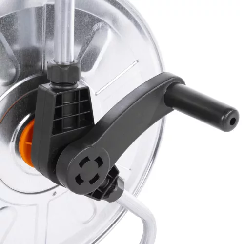  falra szerelhető acél tömlődob 50 m 1/2 tömlőhöz"