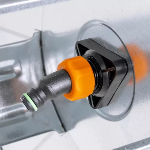  acél kerekes tömlődob 110 m 1/2-es vagy 80 m 3/4"-es tömlőhöz"