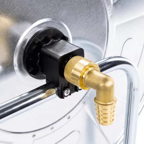  acél kerekes tömlődob 80 m 3/4 tömlőhöz"