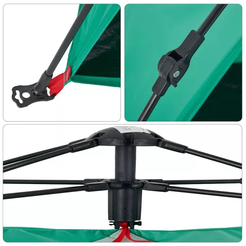  2 személyes tengerzöld vízálló gyorskioldó strandsátor