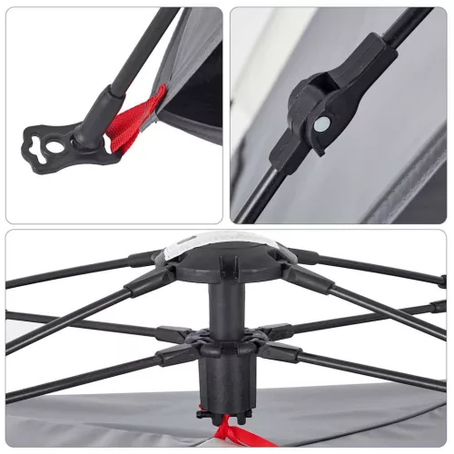  2 személyes szürke vízálló gyorskioldó strandsátor