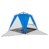  4 személyes azúrkék vízálló felugró strandsátor