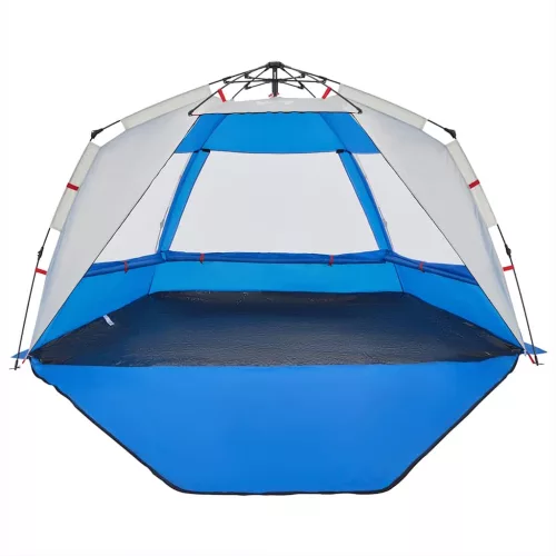  3 személyes azúrkék vízálló felugró strandsátor