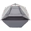  3 személyes szürke vízálló felugró strandsátor