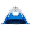  3 személyes azúrkék vízálló felugró strandsátor