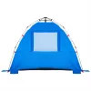  3 személyes azúrkék vízálló felugró strandsátor