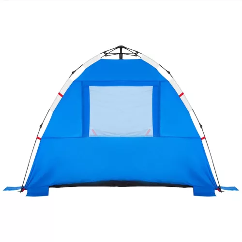  3 személyes azúrkék vízálló felugró strandsátor