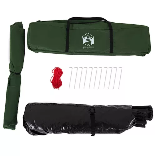  4 személyes zöld gyorskioldó kabin kempingsátor