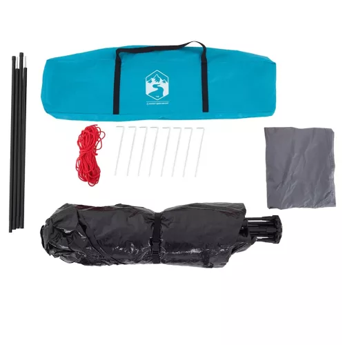  4 személyes kék gyorskioldó kabin kempingsátor