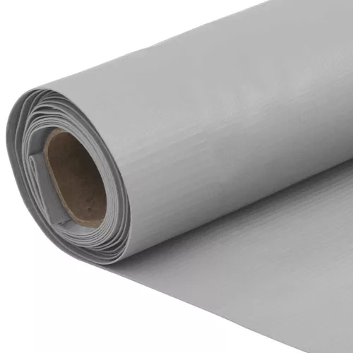  szürke PVC belátás elleni erkélyparaván 400x90 cm