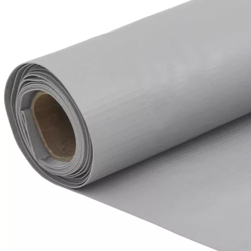  szürke PVC belátás elleni erkélyparaván 500x120 cm