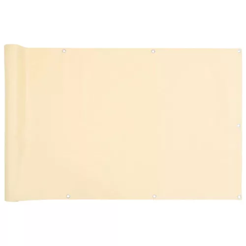  krémszínű PVC belátás elleni erkélyparaván 300x120 cm