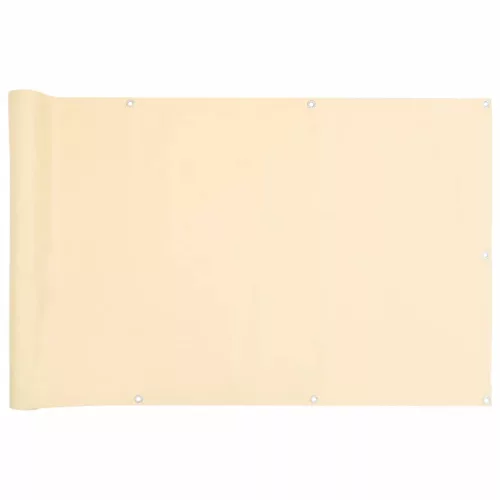  krémszínű PVC belátás elleni erkélyparaván 400x120 cm