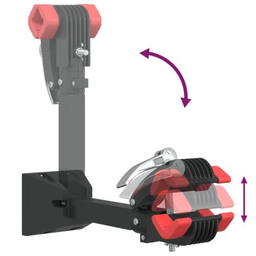  piros és fekete acél fali kerékpárjavító állvány összecsukható