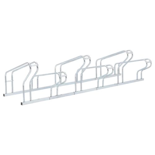  padlón álló horganyzott acél kerékpártartó 6 kerékpárhoz