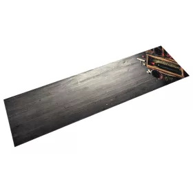    mosható boros üveg mintás bársony konyhai szőnyeg 60x300 cm