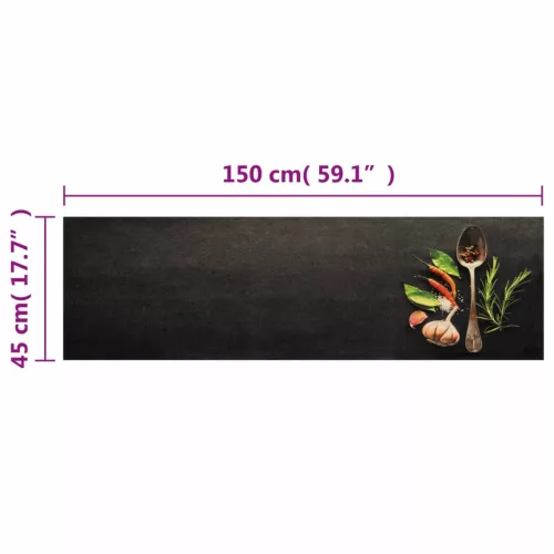  mosható fűszermintás bársony konyhaszőnyeg 45 x 150 cm