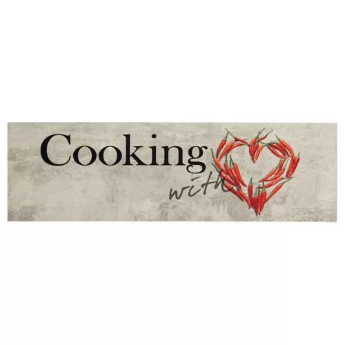  cooking feliratos mosható bársony konyhaszőnyeg 60 x 180 cm