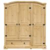  Corona tömör fenyőfa ruhásszekrény 151,5 x 52 x 170 cm