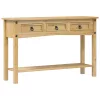  Corona tömör fenyőfa konzolasztal 114 x 34,5 x 73 cm