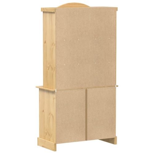  Corona tömör fenyőfa vitrinszekrény 100 x 48,5 x 179 cm