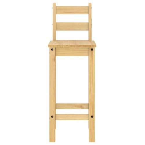  2 db tömör fenyőfa bárszék