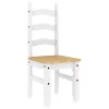  Corona 2 db fehér tömör fenyőfa étkezőszék 42 x 47 x 107 cm