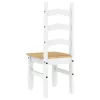  Corona 2 db fehér tömör fenyőfa étkezőszék 42 x 47 x 107 cm