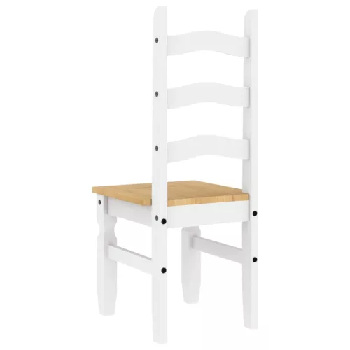  Corona 2 db fehér tömör fenyőfa étkezőszék 42 x 47 x 107 cm