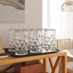  6 db üveg söröskorsó fogantyúval 500 ml