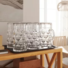  6 db üveg söröskorsó fogantyúval 1000 ml