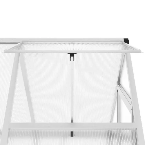  ezüstszínű alumínium melegház alapvázzal 169 x 114 x 195 cm