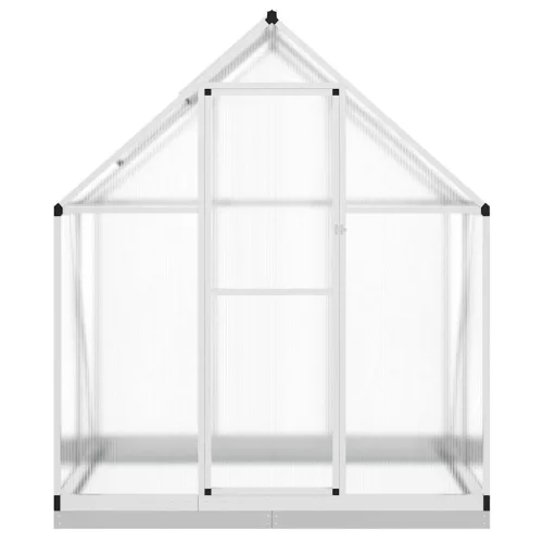  ezüstszínű alumínium melegház alapvázzal 169 x 114 x 202 cm