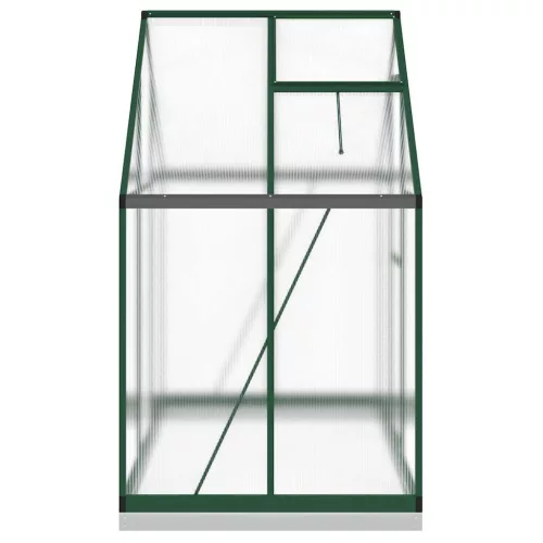  zöld alumínium melegház alapvázzal 169 x 114 x 202 cm