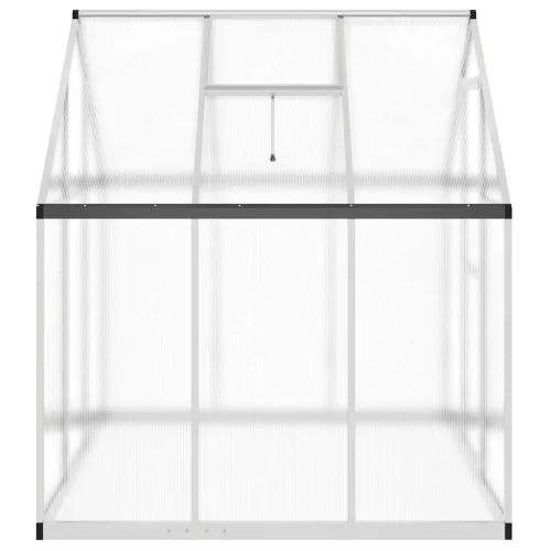  ezüstszínű alumínium melegház alapvázzal 169 x 169 x 202 cm