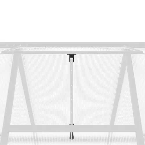  ezüstszínű alumínium melegház alapvázzal 169 x 169 x 202 cm