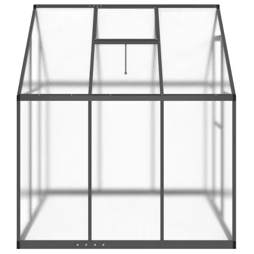  antracitszürke alumínium melegház alapvázzal 169 x 169 x 195 cm