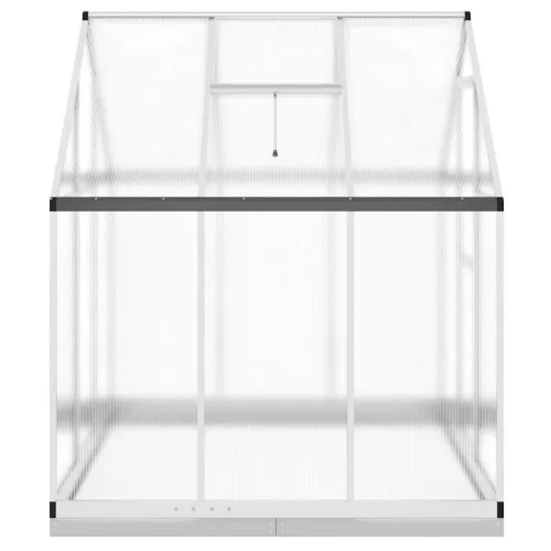  ezüstszínű alumínium melegház alapvázzal 169 x 169 x 202 cm