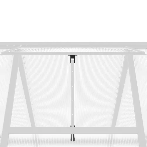  ezüstszínű alumínium melegház alapvázzal 169 x 169 x 202 cm