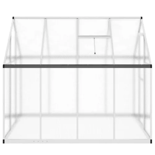  ezüstszínű alumínium melegház alapvázzal 224 x 169 x 195 cm