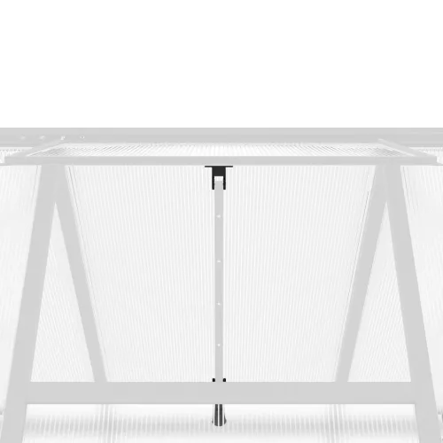  ezüstszínű alumínium melegház alapvázzal 224 x 169 x 195 cm